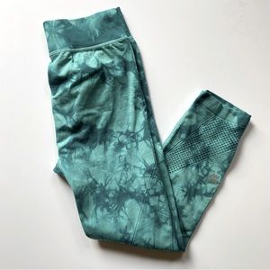 All In Motion Target Green Tie Dye Leggings size 7/8